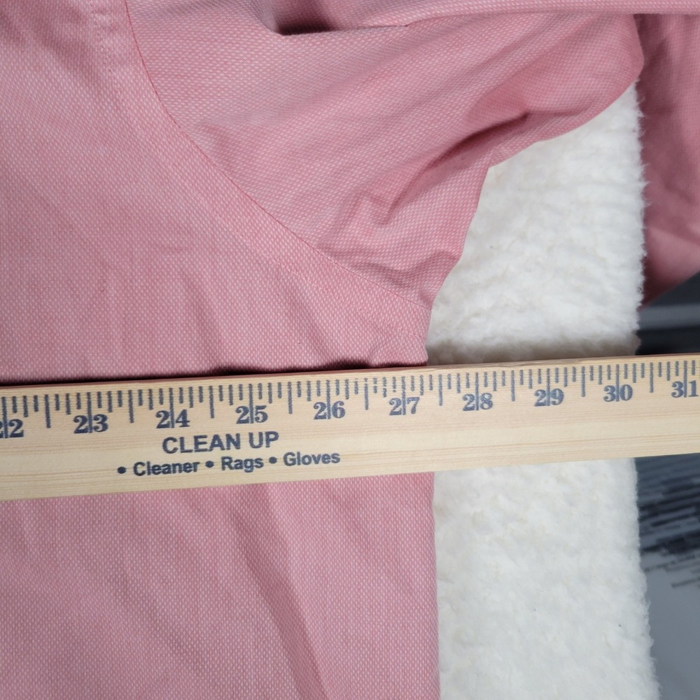 Roundtree & Yorke TravelSmart Shirt Mens XXL Pink Long Sleeve Texture Pocket - Picture 3 of 12